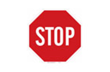A standard red, octagonal stop sign