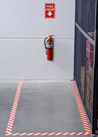 Fire extinguisher floor marking