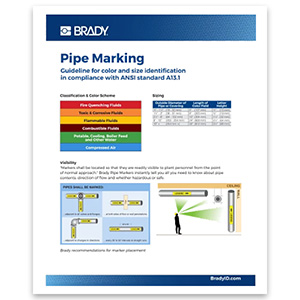 Pipe Marking Reference Informational Sheet