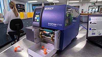 A Wraptor Automated Label Printer.