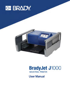 User manual for the J1000 printer, opens in a new window.