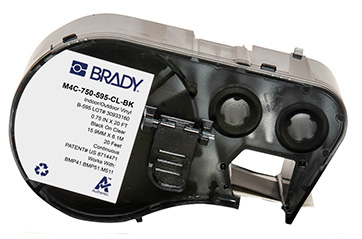 A printer cartridge containing vinyl labels for M4 and M5 printers.