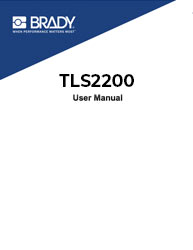 User manual for the TLS2200 printer, opens in a new window.