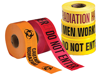 Example of ANSI barricade tapes