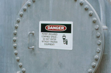 Brady confined space signs
