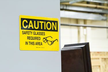 Brady Sign for Safety Glasses