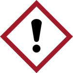 Chemical safety symbol for exclamation mark