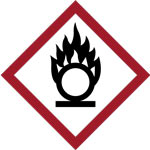 Chemical safety symbol for flame over circle