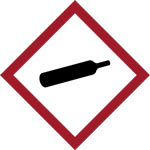 Chemical safety symbol for gas cylinder
